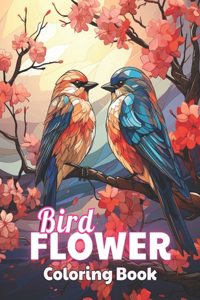 Bird and Flower Coloring Book for Adult