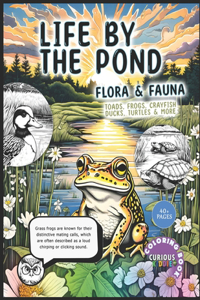Life By The Pond, Kids k-12, Aquatic, Semi-Aquatic Wild Life Coloring Book