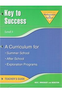 Key to Success, Level 3: A Curriculum for Summer School, After School, Exploration Programs