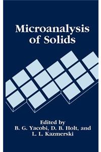 Microanalysis of Solids