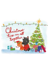 Christmas Ties Us All Together Holiday Embellished Notecards