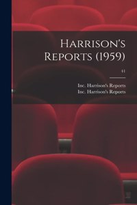 Harrison's Reports (1959); 41