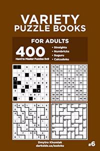 Variety Puzzle Books for Adults - 400 Hard to Master Puzzles 9x9