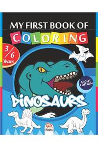 My first coloring book - Dinosaurs - Night edition