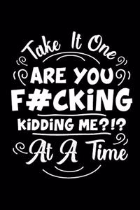 Take It One Are You F#cking Kidding Me?!? at a Time