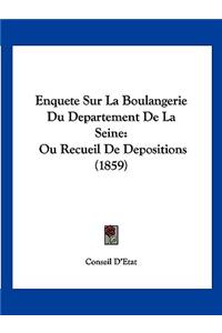 Enquete Sur La Boulangerie Du Departement De La Seine