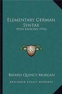 Elementary German Syntax