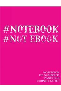 Notebook 120 numbered pages for Cornell Notes