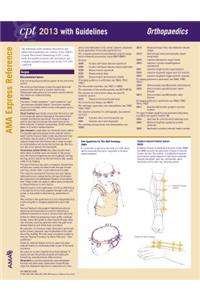 CPT 2013 Express Reference Coding Card Orthopaedics