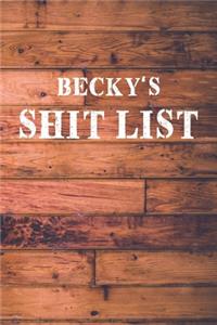 Becky's Shit List