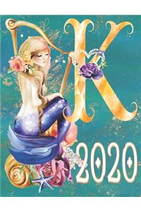 2020 Weekly Planner - Monogram Mermaid Initial 