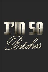 I'm 50 Bitches Notebook Birthday Celebration Gift Lets Party Bitches 50 Birth Anniversary