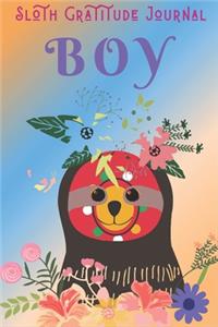 Sloth Gratitude Journal For Boy