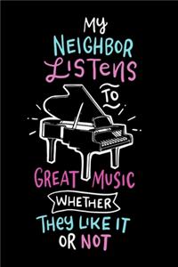 Piano Player Notebook