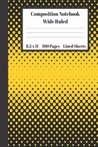 Composition Notebook Wide Ruled Lined Sheets