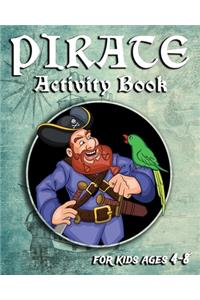 Pirate Activity Book For Kids Ages 4-8