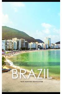 Brazil Note Monthly 2020 Planner 12 Month Calendar