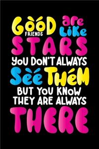 Good Friends Are Like Stars, You Don't Always See Them