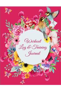 Workout Log & Training Journal: Pink Color Design, 2019 Weekly Meal and Workout Planner and Grocery List 8.5 X 11 Weekly Meal Plans for Weight Loss & Diet Plan