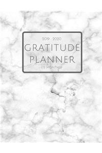 2019 2020 15 Months Marble Grey Gratitude Journal Daily Planner