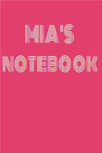 Mia's Notebook -- Blank Lined 6