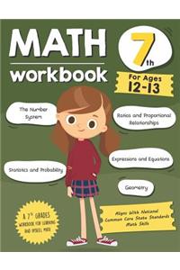 Math Workbook Grade 7 (Ages 12-13)