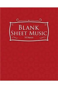 Blank Sheet Music - 10 Staves