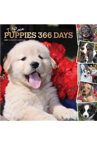 Puppies, I Love, 366 Days, 2020 Square Foil