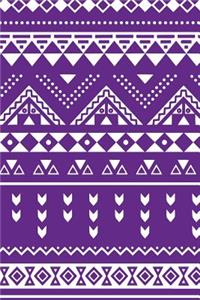 Aztec Design Notebook: Purple: Notebook 6 X 9: Notebook 250 Pages