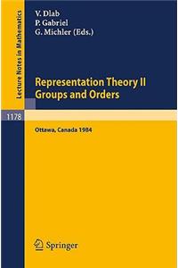 Representation Theory II. Proceedings of the Fourth International Conference on Representations of Algebras, held in Ottawa, Canada, August 16-25, 1984
