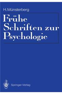 Frühe Schriften Zur Psychologie