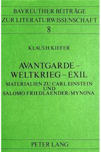 Avantgarde - Weltkrieg - Exil
