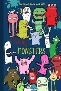 Funny Monsters Coloring Book for kids