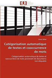 Catégorisation Automatique de Textes Et Cooccurrence de Mots