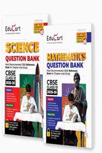 Educart CBSE Question Bank Class 10 2025-26 Science and Mathematics (Introducing Unit Test Worksheets for 2026 Boards Exam) Set of 2 Books