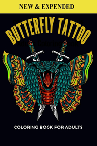 Butterfly Tattoo Coloring Book For Adults