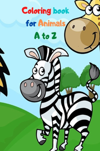 Coloring book for Animals A to Z