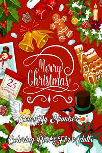 Merry Christmas Color By Number Coloring Books For Adults