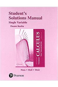 Student Solutions Manual for Thomas' Calculus