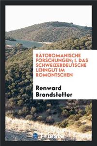 Das Schweizerdeutsche Lehngut Im Romontschen