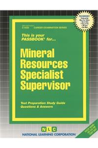 Mineral Resources Specialist III, IV (Supervisor)