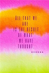 All That We Are Is The Result Of What We Have Thought