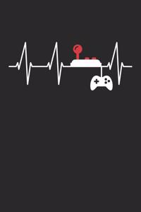 Gaming Notebook - Gamer Heartbeat Funny Gaming Gamer Gift - Gaming Journal