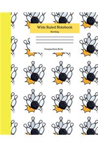 Wide Ruled Notebook Bowling Composition Book