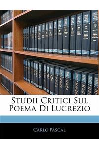 Studii Critici Sul Poema Di Lucrezio