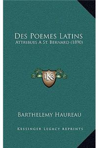 Des Poemes Latins