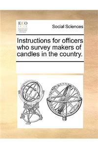 Instructions for Officers Who Survey Makers of Candles in the Country.