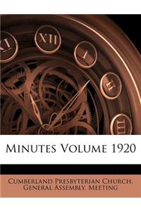 Minutes Volume 1920