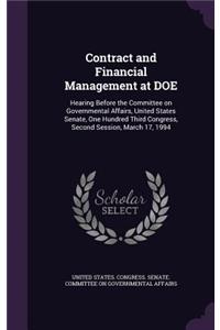 Contract and Financial Management at Doe