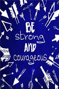 Chalkboard Journal - Be Strong and Courageous (Blue)